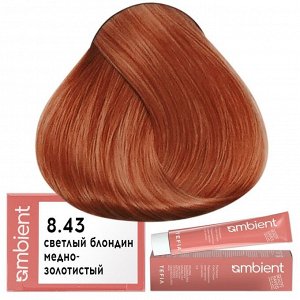 Tefia Ambient Краска для волос 8.43 Светлый блондин медно золотистый пермаментная Тефия 60 мл