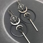 Круглые геометрические серьги