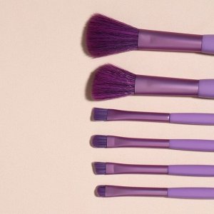 Набор кистей для макияжа, 6 предметов, PVC-пакет, цвет фиолетовый