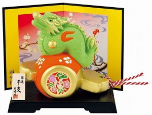 MATSUMOTO - фигурка зеленого дракона на молоте счастья