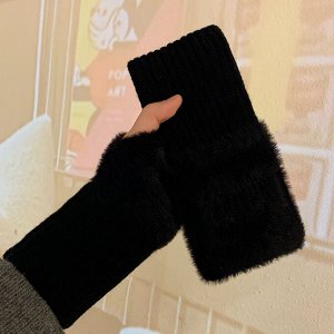 Митенки теплые, женские, перчатки