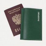 Обложка для паспорта, цвет зелёный