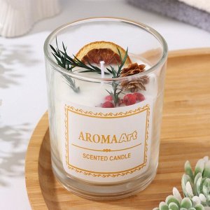 Свеча ароматическая "Aroma Art", страстная самба, круглая, 8х10,5 см