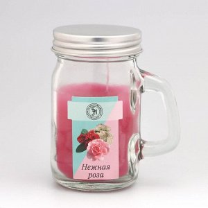 Свеча ароматическая в банке "Нежная роза", 7,2 х 8,5 см, 190 г
