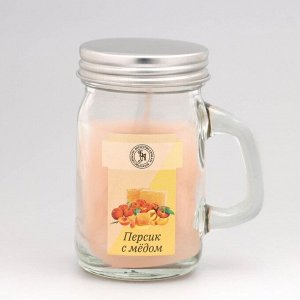 Свеча ароматическая в банке "Персик с медом", 7,2 х 8,5 см, 190 г