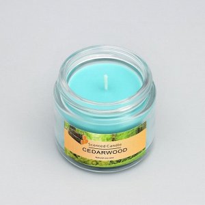 Свеча ароматическая "Scented Candle, Cedarwood", Кедр, 5*5см, 140 гр