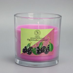 Свеча ароматическая в стакане "Black Cherry", черная вишня, 10х10 см