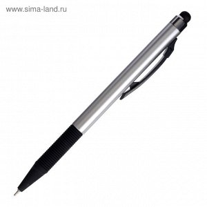 Ручка шариковая автоматическая 0,7мм синяя масляная,Vinson корпус МИКС резиновым держателем,штрихкод