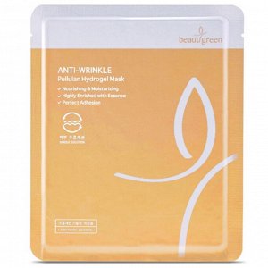 Омолаживающая гидрогелевая маска для упругости кожи Beauugreen Anti-Wrinkle Pullulan Hydrogel Mask