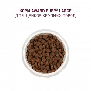 Сухой корм AWARD для щенков от 1 месяца крупных пород с курицей и индейкой с добавлением тыквы и шиповника 2кг