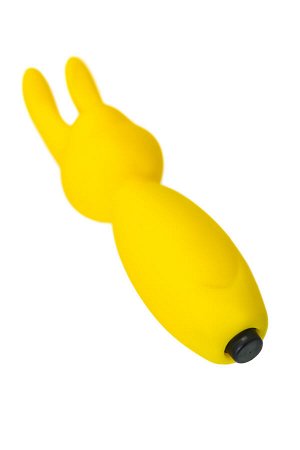 Минивибратор Eromantica Fluffy, силикон, желтый, 8,5 см