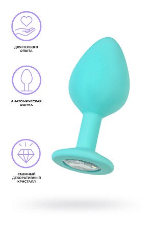 Анальная втулка Eromantica Cherr, силикон, мятный, 8 см