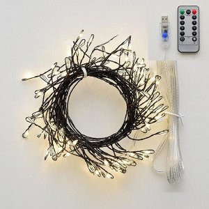 Гирлянда Новогодняя, 3 м., 100 лампочек, USB-разъем, пульт дистанционного управления