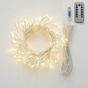 Гирлянда Новогодняя, 3 м., 100 лампочек, USB-разъем, пульт дистанционного управления