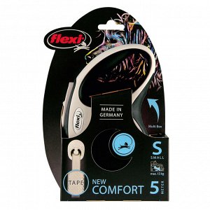 Flexi Рулетка д/соб Comfort S 5м до 15кг Черная (лента)