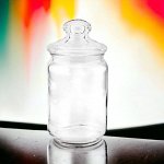 Банка стеклянная для сыпучих продуктов 650 мл, крышка с силиконовой прокладкой