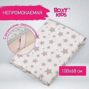 Клеёнка-наматрасник ROXY-KIDS с резинками-держателями. 100*68 см