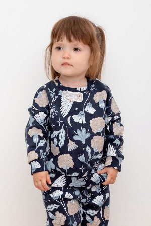 Crockid Джемпер(Осень-Зима)+girls (индиго, волшебные совы к419)