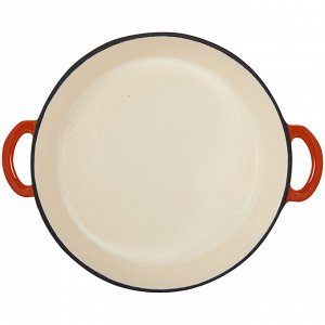 Жаровня чугун эмаль 2,0л стеклянная крышка TM MY REAL IRON COOK