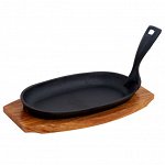 Сковорода чугунная съемная ручка 22,5x12,5см овал TM MY REAL IRON COOK