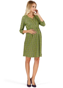 Платье "Гвенет" лимонное для беременных и кормящих мам.