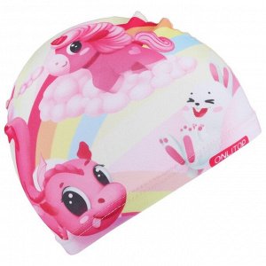 Шапочка для плавания детская ONLYTOP Cute, тканевая, обхват 46-52 см