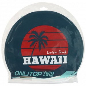 Шапочка для плавания детская ONLITOP HAWAII, силиконовая, обхват 46-52 см