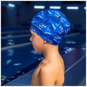 Шапочка для плавания детская ONLYTOP Swim «Акулы», тканевая, обхват 46-52 см
