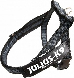 JULIUS-K9 шлейка для собак Ремни Color & Gray IDC® Mini-Mini (40-49см / 4-7кг), черный СКИДКА 30%