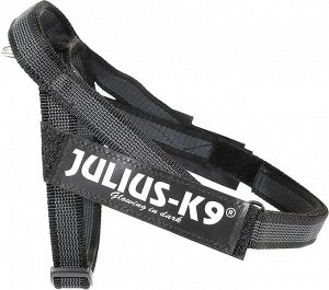 JULIUS-K9 шлейка для собак Ремни Color & Gray IDC® Mini-Mini (40-49см / 4-7кг), черный СКИДКА 30%