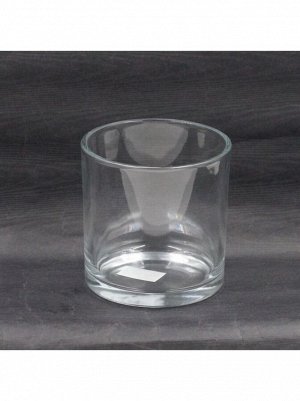 Ваза стекло цилиндр D9,5 х10 см прозрачная HS-4-3