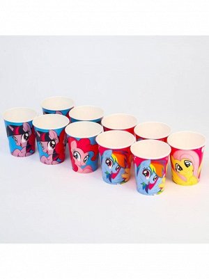 Стакан бумага 10 шт 250 мл My Little Pony набор С Днем рождения!