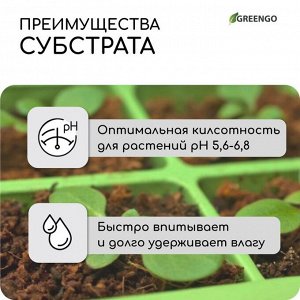 Субстрат Greengo кокосовый, универсальный, натуральный грунт для террариумов и растений, в брикете, 7 л при разбухании