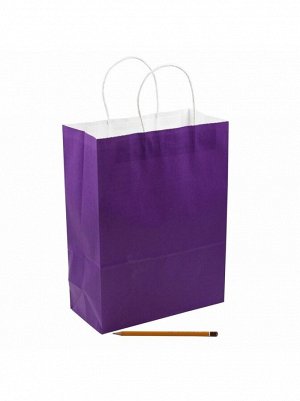 Пакет крафт 25 х33 х12 см цвет фиолетовый HS-45-4