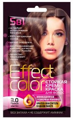 Стойкая крем-краска для волос &quot;Effect Color&quot; тон 3.0 Темный каштан, 50 мл