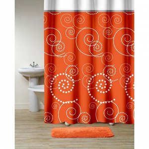Штора для ванной 180 х 200 Maison, цвет оранжевый