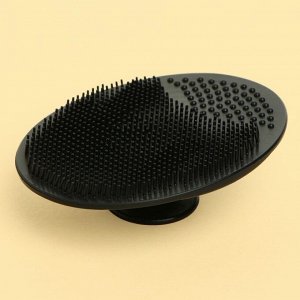 Спонж щёточка для умывания и резинка для волос «Нежность», 10.5 х 15 см