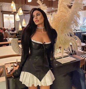 Женское кожаное платье