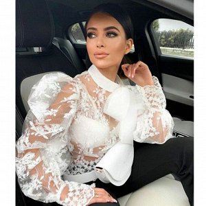 Rружевная рубашка с пышным рукавом