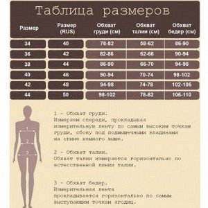 Размерная сетка