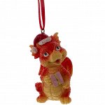 Фигурка декоративная подвесная &quot;Дракон&quot;, L4 W4 H7 см, 8в.