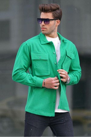 Зеленая мужская рубашка Oversize Lumberjack 6709