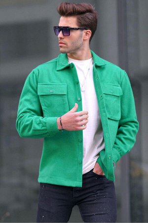 Зеленая мужская рубашка Oversize Lumberjack 6709