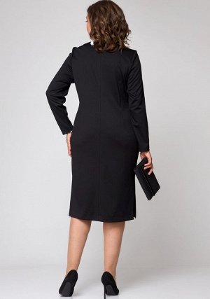 Платье EVA GRANT 7268 черный с принтом лапка