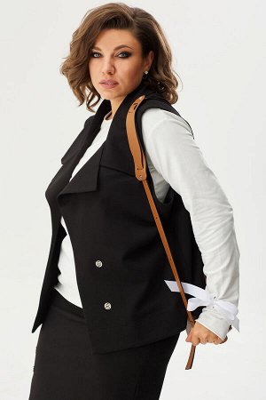 Жилет Жилет BegiModa 7012 черный 
Состав: Вискоза-66%; ПЭ-30%; Спандекс-4%;
Сезон: Осень-Зима
Рост: 170

Элегантный женский жилет свободного кроя. Без подкладки. Выполнен из плотного трикотажа, котор