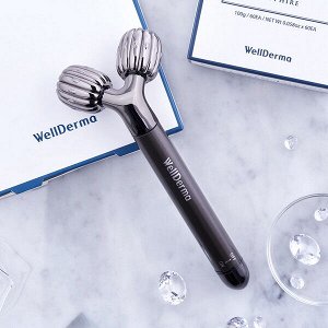 Омолаживающий роликовый массажер с режимом вибрации WellDerma Face Lifting Vibrating Roller