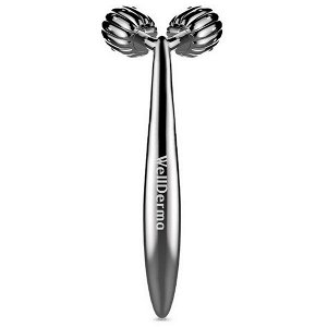 Роликовый массажёр для лица WellDerma Face Lifting Dark Silver Roller