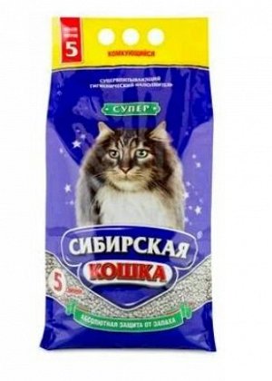 Сибирская Кошка Наполнитель 5 л Супер комкующийся