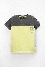 Фуфайка(Осень-Зима)+boys (тем.серый меланж, фисташковый к422)