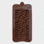 Форма для шоколада Доляна «Воздушный», силикон, 21x10,1x1 см, цвет коричневый